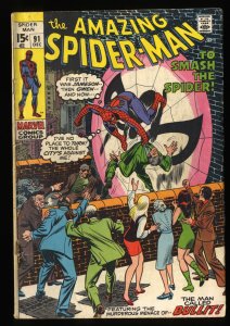 Amazing Spider-Man #91 GD/VG 3.0 Marvel Comics Spiderman