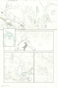 Eternals #3 p.11 - Ikaris Shoots Down Hail - 2021 Signed art by Esad Ribic