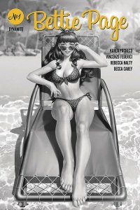 Bettie Page #1 1:25 Yoon Black & White Variant Dynamite Entertainment EB105