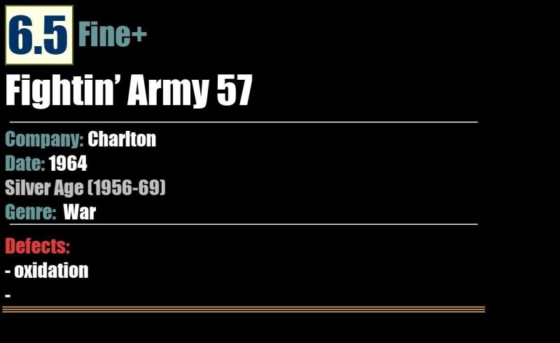 Fightin' Army 57 (1964) FN+ Silver Age Charlton comic