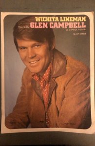 Wichita lineman glen Campbell sheet music 1968