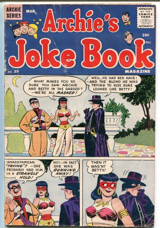 Archie's Joke Book #39 1959-MLJ-Betty-Veronica-Zorro-VG