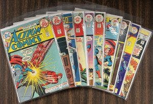 *Action Comics 441-450 | 10 vg/f to fn books total (see description)