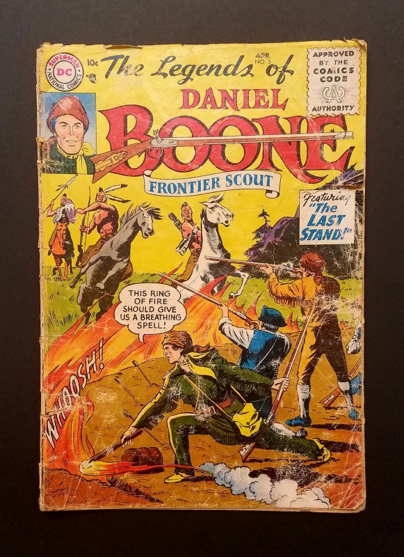 Legends of Daniel Boone #5 1956 GD Frontier Scout DC Comic Western Golden Age