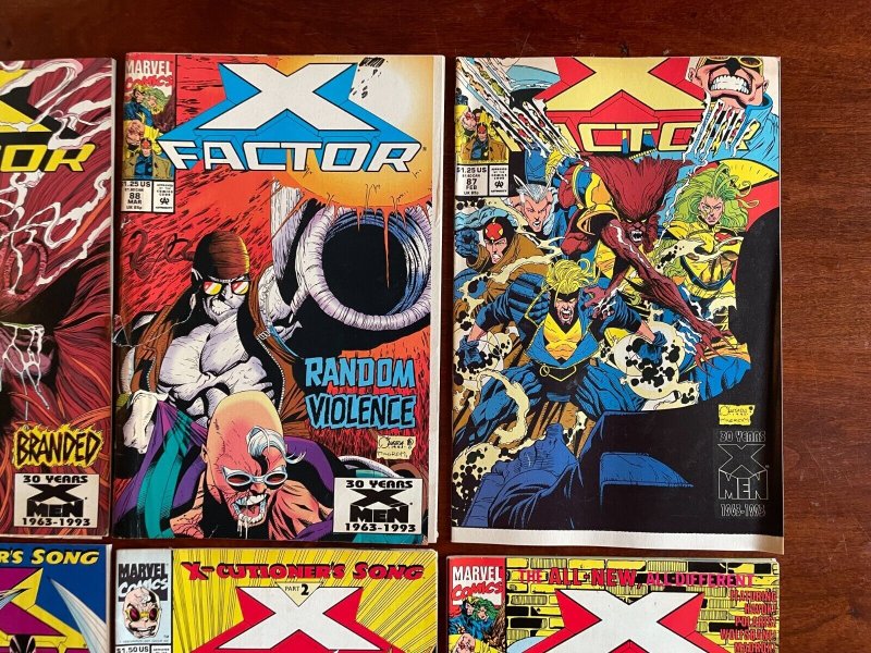 6 X-Factor Marvel Comic Books # 72 84 86 87 88 89 X-Men Wolverine Storm 30 J817