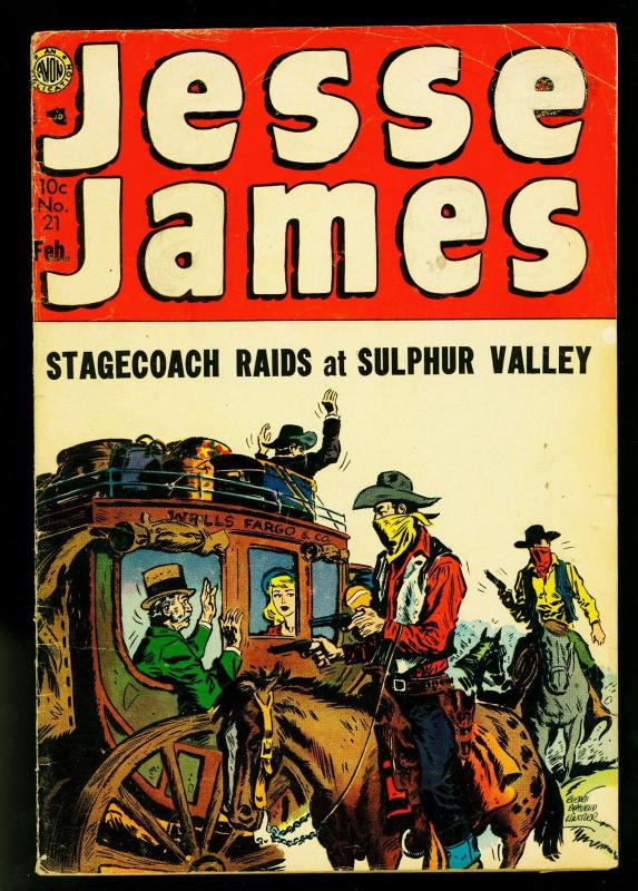 Jesse James #21 1954- Avon Western- Kinstler- Kubert- VG