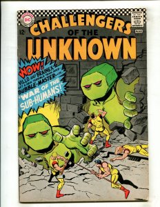 CHALLENGERS OF THE UNKNOWN #54 (5.0) WAR OF THE SUB-HUMANS!! 1967