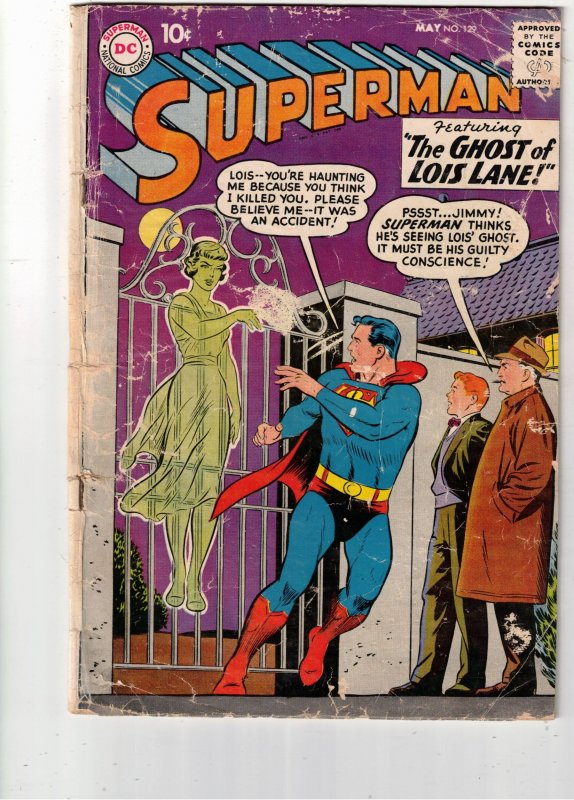 Superman #129 (1959) GD 1st Appearance Lori Lemuris Wow!  Meramaid Romance Wow!