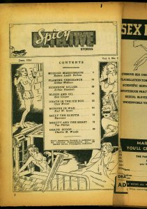 Spicy Detective Stories June 1935- Sideshow Killer- Arthur Humbolt POOR