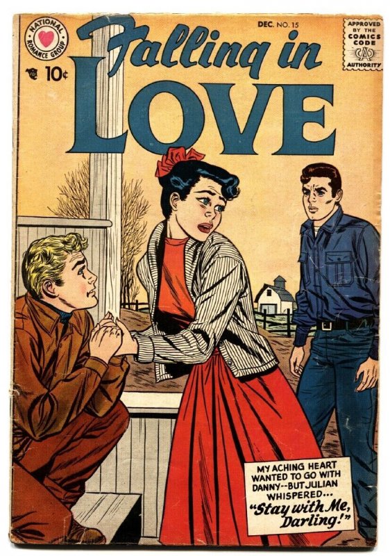 FALLING IN LOVE #15 comic book 1957-DC ROMANCE COMICS-COUNTRY LOVE