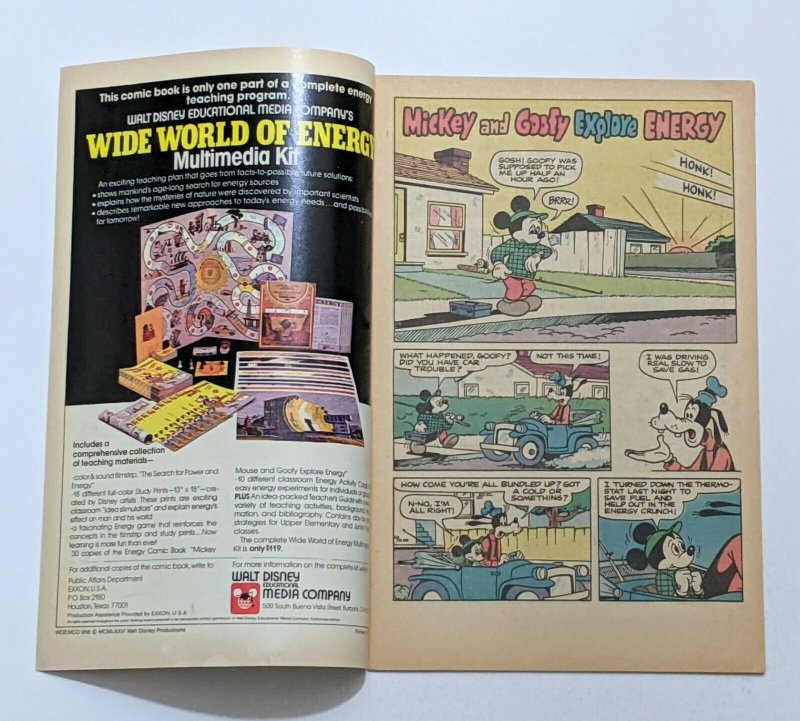 Mickey Mouse And Goofy Explore Energy (1976) VF- 7.5 Exxon Giveaway