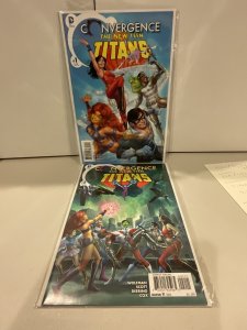 Convergence New Teen Titans 1,2 Complete Mini-Series Set 2015 Wolfman! Scott!