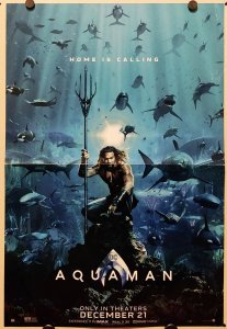 Jason Momoa 2018 Aquaman Movie Folded Promo Poster 17x11.5 New! [FP188]