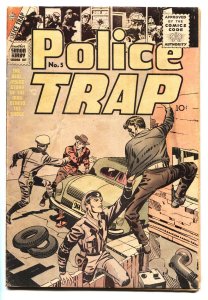 POLICE TRAP #5-1955-SIMON & KIRBY COVER ART-Penultimate issue-RARE