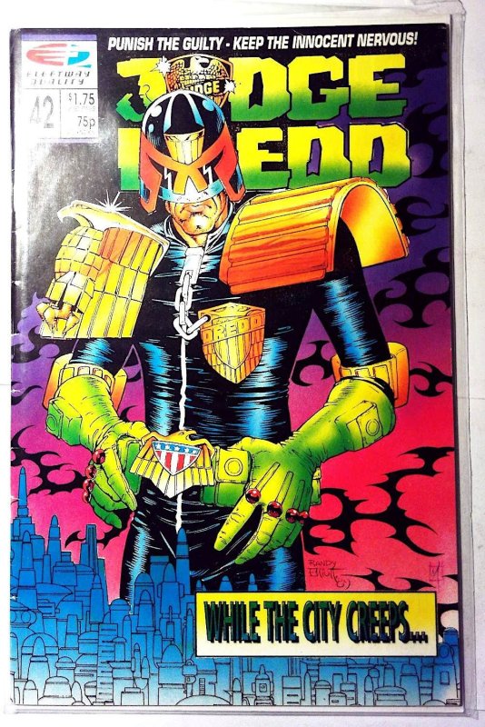 Judge Dredd #42 (1990) Fleetway Quality 1st Print Comic Book