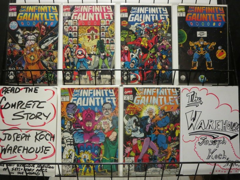 INFINITY GAUNTLET 1-6  THANOS, STARLIN, PEREZ  VG-F/+