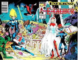 Excalibur #7 (Newsstand) VF ; Marvel | Chris Claremont X-Men Inferno