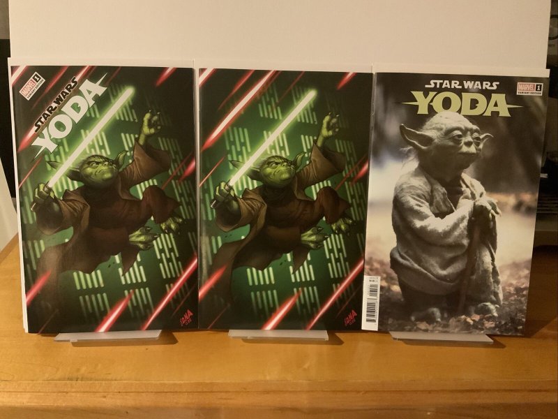 STAR WARS YODA #1 David Nakayama Cover Set  + Movie Variant All NM.