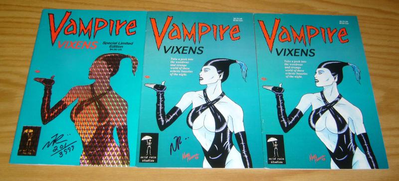 Vampire Vixens #1 VF- one-shot comic + signed + special limited edition variant