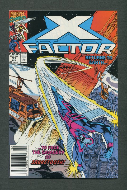 X-Factor #51  / 9.6 NM+ - 9.8 NM-MT /  Newsstand / February 1990