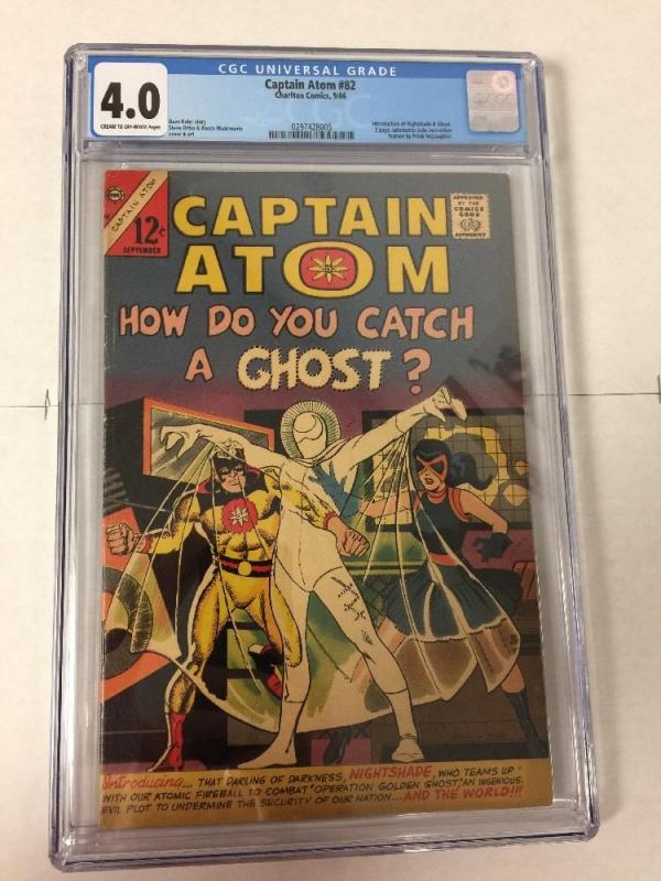 Captain Atom 82 Cgc 4.0 1st Nightshade And Ghost 