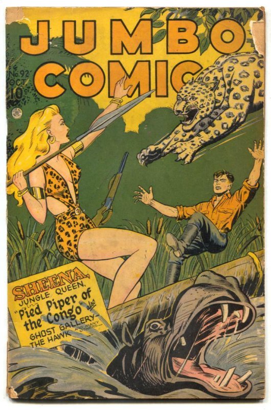 Jumbo Comics #92 1946- SHEENA- Matt Baker G/VG