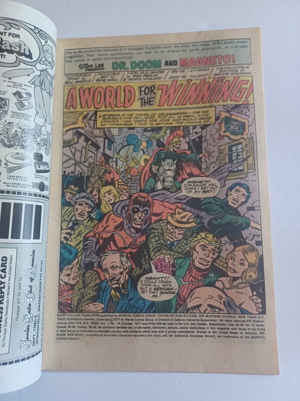 Super-Villain Team-Up #14 - Dr. Doom - Magneto – 1976 - VF