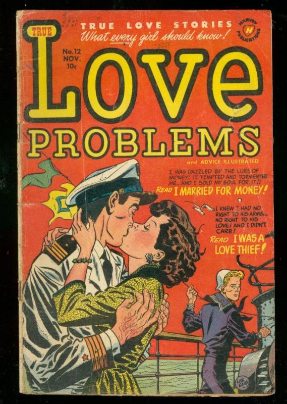 LOVE PROBLEMS #12 1951-LEE ELIAS-HARVEY COMICS-NAVAL G/VG