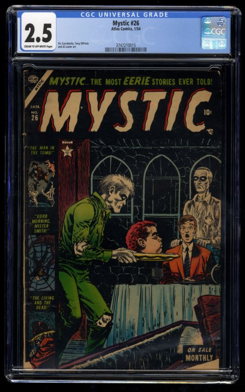 Mystic #26 CGC GD+ 2.5 Cream To Off White Decapitated Head Cover!