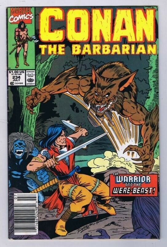 Conan the Barbarian #234 ORIGINAL Vintage 1990 Marvel Comics