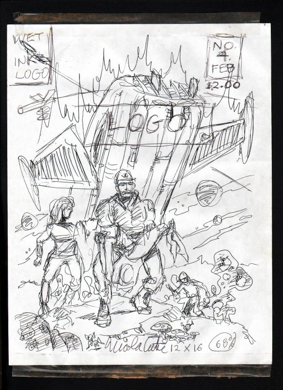 CAPTAIN COSMOS #4-PRELIMINARY SKETCH-NICK CUTI-ORIGINAL ART