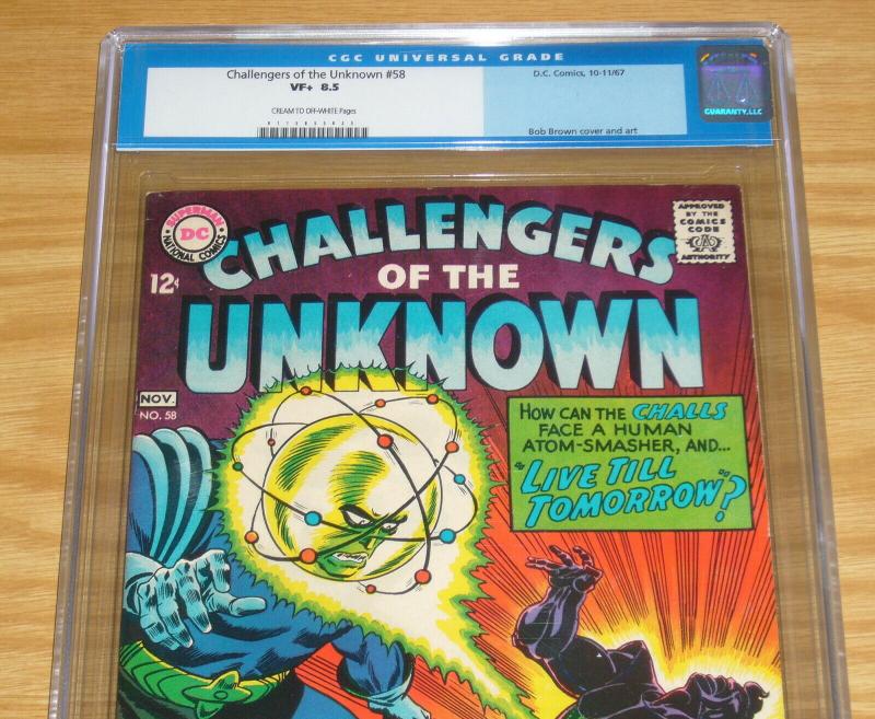 Challengers of the Unknown #58 CGC 8.5 silver age dc comics - neutro 1967