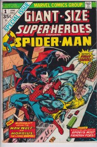 GIANT-SIZE SUPER-HEROES featuring SPIDER-MAN #1 (Jun 1974) VG 4.0 off white