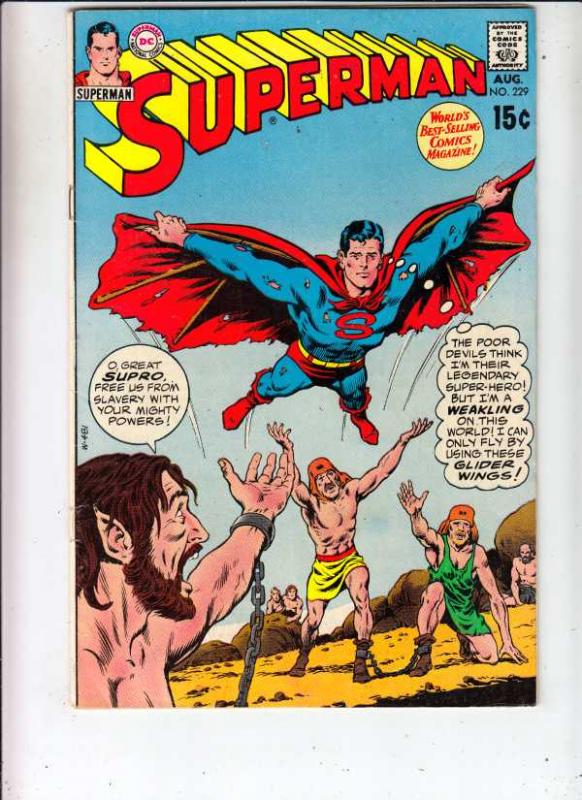 Superman #229 (Aug-70) VF High-Grade Superman, Jimmy Olsen,Lois Lane, Lana La...