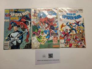 3 Spider-Man Marvel Comic Books # 32 + Amazing # 348 + Web Of Annual # 5 55 TJ3