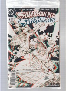 Superman Red Superman Blue #1 - Polybagged/3D Super Glasses! (9.0/9.2) 1998