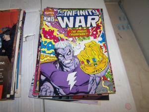 infinity  war # 6  thanos + avengers silver surfer warlock magus marvel 1992