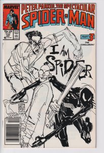 SPECTACULAR SPIDER-MAN #133 NEWSSTAND (Dec 1987) NM- 9.2, white!