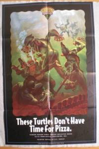 TEENAGE MUTANT NINJA TURTLES Promo Poster, 1991, Unused, more in our store