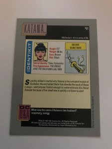 KATANA #61 card : 1992 DC Universe Series 1, NM/M, Impel; Batman family