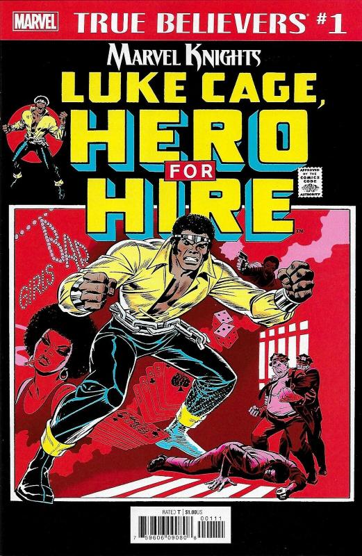 True Believers Luke Cage Hero For Hire #1 Reprint (Marvel, 2018) NM