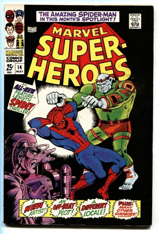 MARVEL SUPER-HEROES #4-Reprints JACK KIRBY Mercury story from RED RAVEN #1