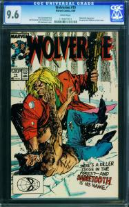 Wolverine #10 cgc Graded 9.6- sabertooth-white Pages- 1989 1173077011