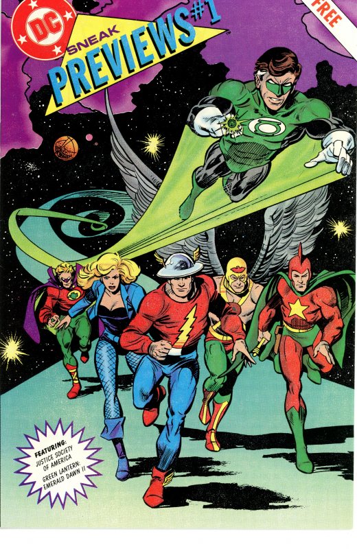 DC Sneak Preview 1 (1991) 9.0 (our highest grade)  JSA, Green Lantern