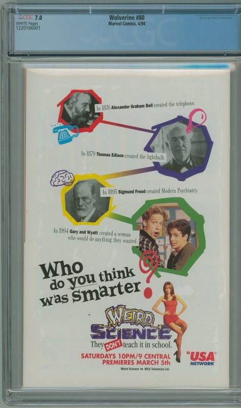 Wolverine #80 (1994) CGC 7.0!