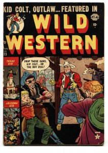 Wild Western #25 1953- Gun held to child's head! comic book