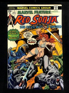 Marvel Feature #1 VF- 7.5 Red Sonja!