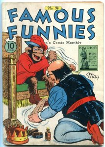 Famous Funnies #94 1943- Connie-Bald head polish cover- Buck Rogers VG