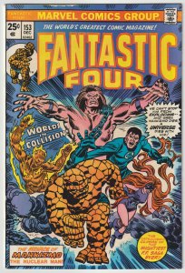Fantastic Four #153 (Dec 1974, Marvel), VFN (8.0), Mahkizmo and Thundra apps