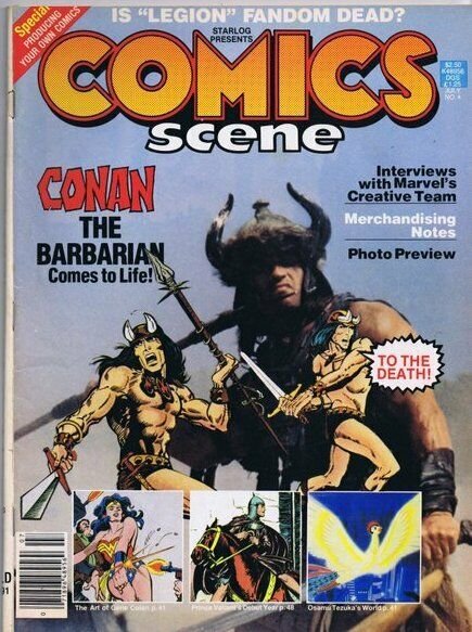 ORIGINAL Vintage 1982 Comics Scene Magazine #4 Conan the Barbarian Movie
